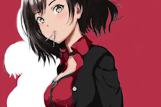 anime character, fanart, and original character