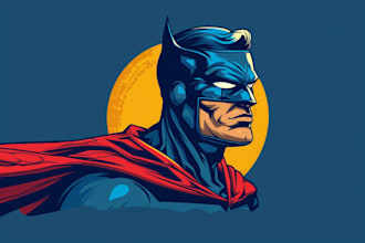 design a superhero mascot logo for home services companies