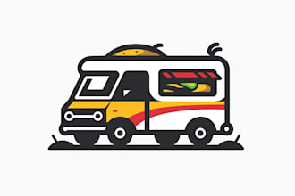 design fun food truck hamburg logo