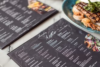 creat a amazing editable food restaurant menu
