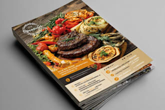 do food menu design, restaurant menu design, food flyer and digital menu