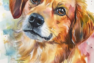 draw pet portrait sketch from photo hand drawn dog cat