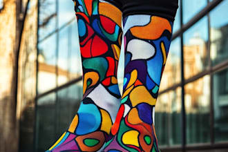 design creative collection and tech pack of socks for you