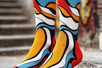 do sublimation all type of unique socks design and patterns