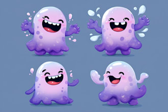 draw a vector cute kawaii cartoon character