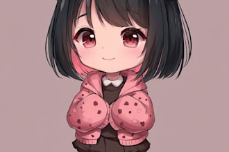 draw a cute anime chibi character