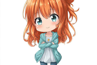 design adorable chibi character illustration