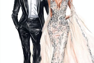 draw a simple fashion illustration