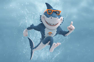 create an awesome shark mascot for you