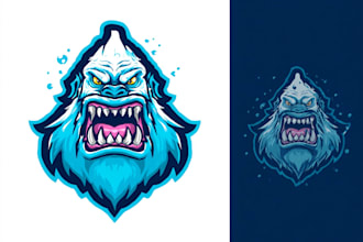 design proffesional yeti and shark logo
