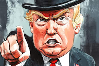 do a political cartoon art