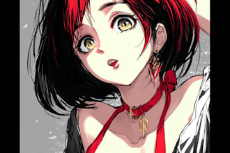 draw beautiful sfw or nsfw anime art illustration