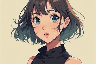 illustrate custom anime illustration for you