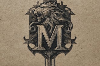 draw a medieval vintage fantasy logo