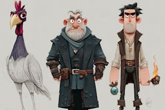draw character design concept