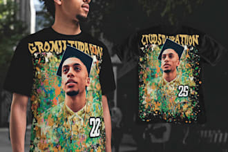 draw custom senior class of graduate graduation t shirt design