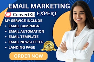 setup convertkit automation kit  campaign newsletter kit template landing page