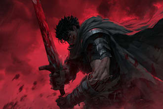 draw custom dark berserk style art in high quality