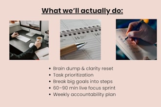 structure your tasks and body double with you to boost focus
