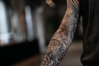 do a tattoo design of tattoo sleeve
