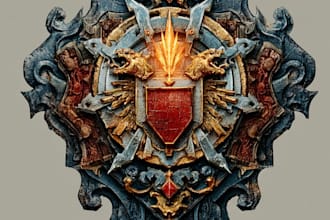 design luxury heraldic, coat of arms logo