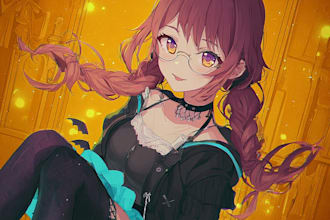 draw anime illustration, vtuber art