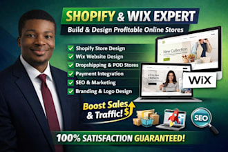 design redesign ai shopify website wix website dropshipping shopify store wix