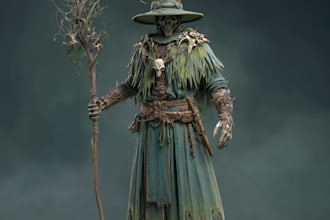 draw dark fantasy horror character or creepy creature
