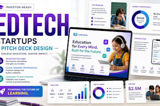 design UK USA ca asia investor ready edtech startups pitch deck presentations
