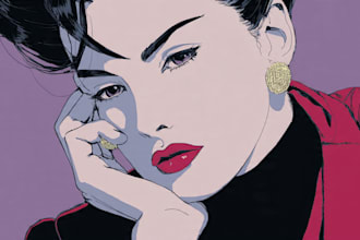 convert your photo into patrick nagel art