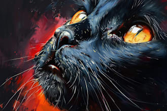 draw realistic portrait of your cat, dog or