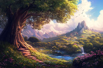 design stunning fantasy landscape