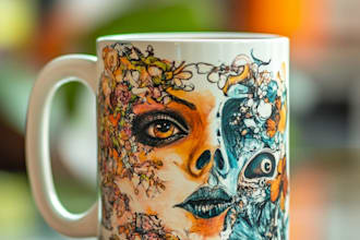 design an awesome custom mug design