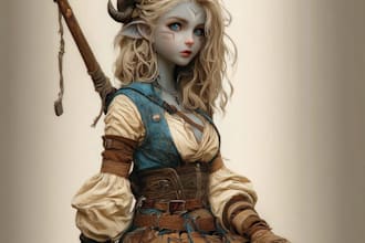 create custom dnd fantasy character art and rpg character design