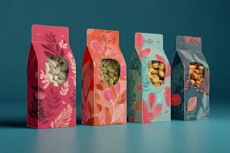 do a modern minimalist packaging design with a brand