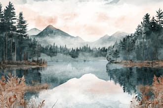 paint landscapes in watercolor