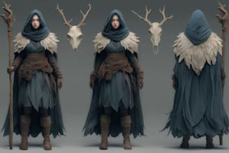 design a fantasy, dark fantasy character concept