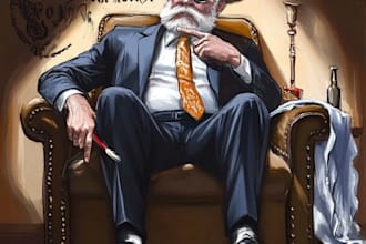 design political satire illustration