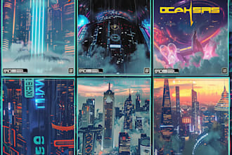 create futuristic and high end album cover art for you