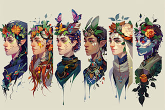 draw characters with traits for nft art collection