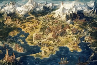 make fantasy map illustration