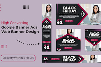 create modern google adwords banner design and web banner ads
