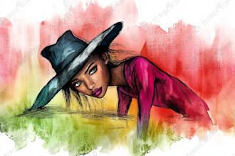 illustrate anything in watercolor style