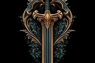 design fantasy game logo with cool unique style