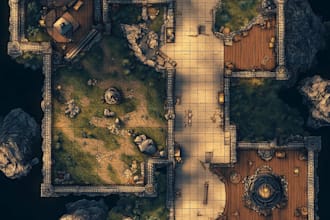 draw a custom fantasy world map, city map, or rpg map