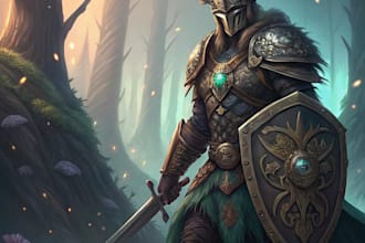 make epic fantasy rpg character art, dnd portrait art