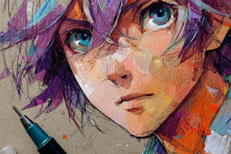 draw anime character an illustration