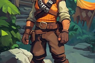 draw 2d game character
