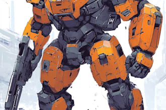 high quality robot, mecha concepts
