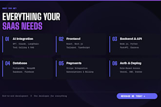 build a full stack saas app with ai and API integration